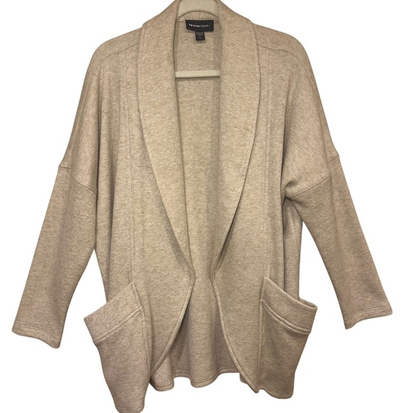 Fifteen Twenty Sweaters - Fifteen Twenty Womens Cardigan Sweater Oatmeal Large Coastal Loungewear Cozycore